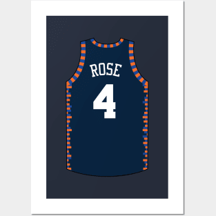 Derrick Rose New York Jersey Qiangy Posters and Art